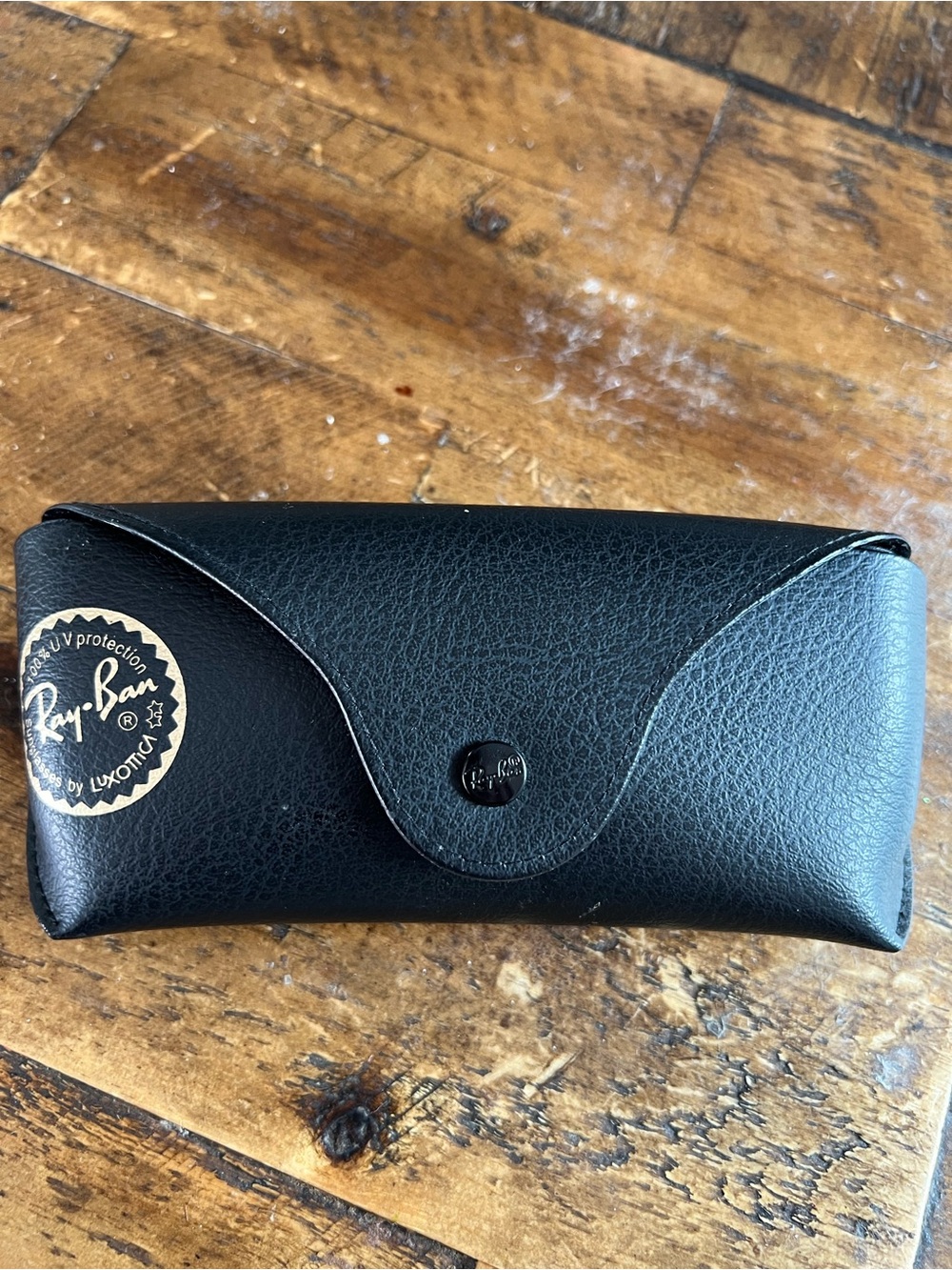 Ray-Ban Black Textured Leather Accessory Case
